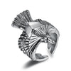 Wholesale Titanium Steel Open Free Eagle Ring With Oil Treatment For Men And Women
