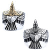 Wholesale Titanium Steel Open Free Eagle Ring With Oil Treatment For Men And Women