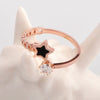 Wholesale Titanium Steel Open Ring For Couples Dropshaped Electroplated Fashion Jewelry
