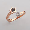 Wholesale Titanium Steel Open Ring For Couples Dropshaped Electroplated Fashion Jewelry
