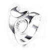 Wholesale Titanium Steel Open Ring Geometric Men's Personality Motorcycle Wrench Ring Electroplated