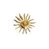 Wholesale Titanium Steel Open Ring Geometric Ugly Cute Sun Design Electroplated Hand Jewelry Unisex