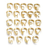 Wholesale Titanium Steel Open Ring Jewelry With Letters Numbers And Text Electroplated