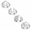 Wholesale Titanium Steel Open Ring Jewelry With Letters Numbers And Text Electroplated