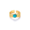 Wholesale Titanium Steel Open Ring With Geometric Pattern And Electroplating For Women