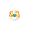 Wholesale Titanium Steel Open Ring With Geometric Pattern And Electroplating For Women