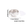 Wholesale Titanium Steel Open Ring With Hollowout Design And Heart Shape Flower Leaves Letters Numbers Text Patterns Electroplated Unisex