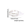 Wholesale Titanium Steel Open Ring With Hollowout Design And Heart Shape Flower Leaves Letters Numbers Text Patterns Electroplated Unisex