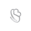 Wholesale Titanium Steel Opening Ring Geometric Style Electroplated Unisex