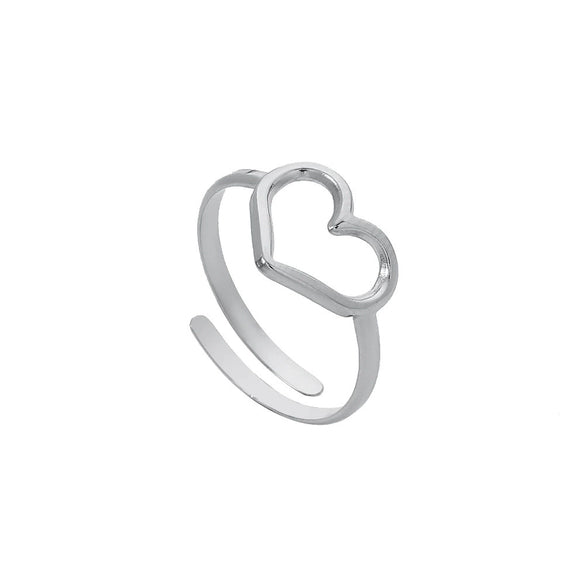 Wholesale Titanium Steel Opening Ring Geometric Style Electroplated Unisex