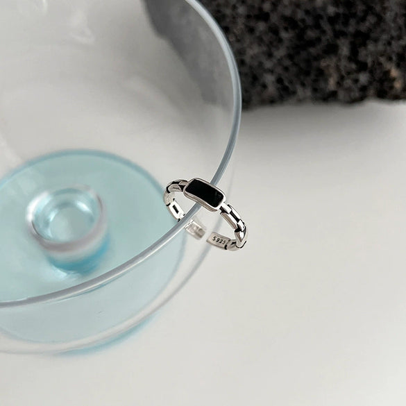Wholesale Titanium Steel Opening Ring Geometric Style Electroplated Unisex