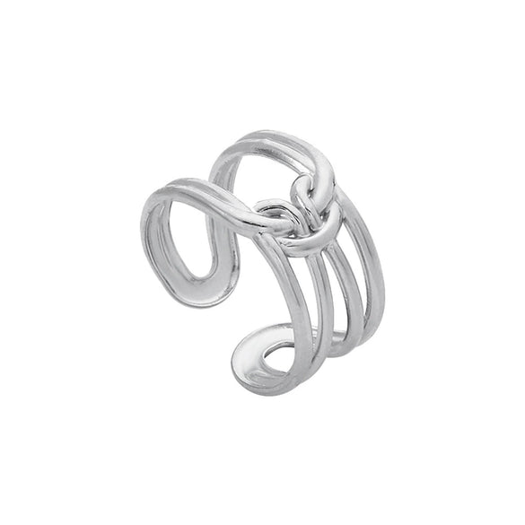 Wholesale Titanium Steel Opening Ring Geometric Style Electroplated Unisex
