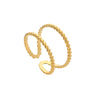 Wholesale Titanium Steel Opening Ring Geometric Style Electroplated Unisex