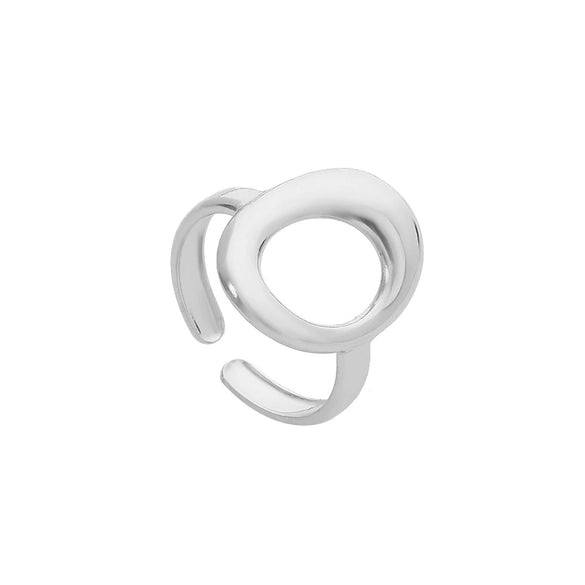 Wholesale Titanium Steel Opening Ring Geometric Style Electroplated Unisex