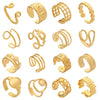 Wholesale Titanium Steel Opening Ring Geometric Style Electroplated Unisex