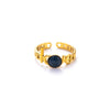 Wholesale Titanium Steel Opening Ring Geometric U Shape Electroplated Design For Women