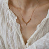 Wholesale Titanium Steel Oval And Drop Shape Necklace Electroplated Minimalist Geometric Style For Women