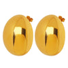 Wholesale Titanium Steel Oval Electroplated Geometric Fashion Earrings For Women