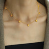 Wholesale 316L Stainless Steel Palace Style Shell Pendant Necklace With Electroplating For Women