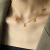 Wholesale 316L Stainless Steel Palace Style Shell Pendant Necklace With Electroplating For Women