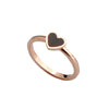 Wholesale Titanium Steel Peach Heart And Wave Shell Ring For Women With Electroplating