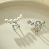 Wholesale Titanium Steel Pearl Ear Bone Clip For Women Retro Cold Style Electroplated