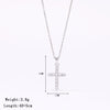 Wholesale Titanium Steel Pendant Necklace With Inlaid Zircon Geometric Design Electroplated O Word Chain For Women