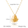 Wholesale Titanium Steel Pendant Necklace With Starfish Conch Shell Design Ocean Wind Vacation Style Vacuum Plating For Women