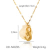 Wholesale Titanium Steel Pendant Necklace With Starfish Conch Shell Design Ocean Wind Vacation Style Vacuum Plating For Women