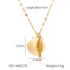 Wholesale Titanium Steel Pendant Necklace With Starfish Conch Shell Design Ocean Wind Vacation Style Vacuum Plating For Women