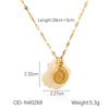 Wholesale Titanium Steel Pendant Necklace With Starfish Conch Shell Design Ocean Wind Vacation Style Vacuum Plating For Women