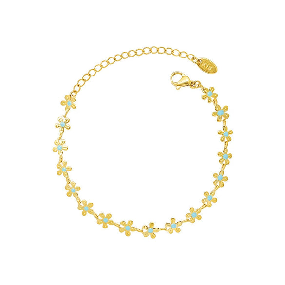 Wholesale 316L Stainless Steel Plant Flowers Dripping Oil Necklace Bracelet