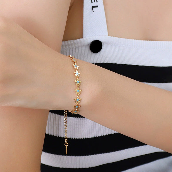 Wholesale 316L Stainless Steel Plant Flowers Dripping Oil Necklace Bracelet