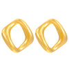 Wholesale Titanium Steel Pleated Geometric Earrings With Electroplating Treatment Retro And Smooth Irregular Design For Women