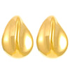 Wholesale Titanium Steel Pleated Geometric Earrings With Electroplating Treatment Retro And Smooth Irregular Design For Women