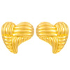 Wholesale Titanium Steel Pleated Geometric Earrings With Electroplating Treatment Retro And Smooth Irregular Design For Women