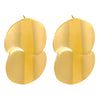 Wholesale Titanium Steel Pleated Geometric Earrings With Electroplating Treatment Retro And Smooth Irregular Design For Women