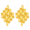 Wholesale Titanium Steel Pleated Geometric Earrings With Electroplating Treatment Retro And Smooth Irregular Design For Women