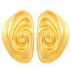Wholesale Titanium Steel Pleated Geometric Earrings With Electroplating Treatment Retro And Smooth Irregular Design For Women