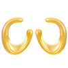 Wholesale Titanium Steel Pleated Geometric Earrings With Electroplating Treatment Retro And Smooth Irregular Design For Women