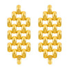 Wholesale Titanium Steel Pleated Geometric Earrings With Electroplating Treatment Retro And Smooth Irregular Design For Women