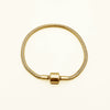 Wholesale Titanium Steel Polished Leaves Pattern Snake Bone Bracelet