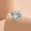 Wholesale Titanium Steel Princess Style Inlaid Zircon Ear Nail With Eight Heart Eight Arrows Design