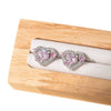 Wholesale Titanium Steel Princess Style Inlaid Zircon Ear Nail With Eight Heart Eight Arrows Design