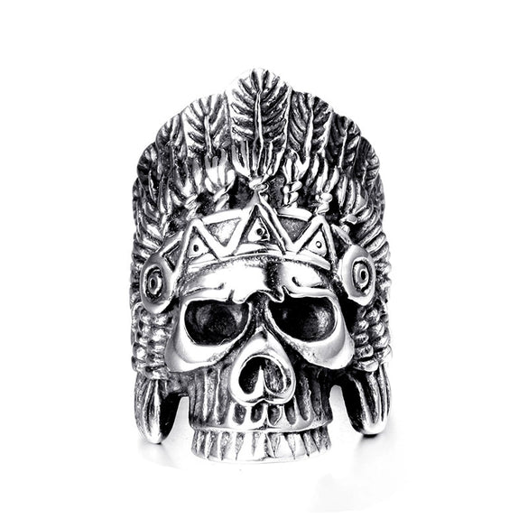 Wholesale Titanium Steel Punk Style Geometric Ring With Electroplating For Men And Unisex