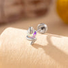 Wholesale Titanium Steel Punk Style Snake Shaped Women's Ear Nail Set With Precious Stones