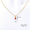 Wholesale Titanium Steel Retro Geometric Diamond Design Round Pendant Ochain Necklace For Women With Twelve Birthstones