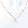 Wholesale Titanium Steel Retro Geometric Diamond Design Round Pendant Ochain Necklace For Women With Twelve Birthstones