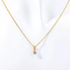 Wholesale Titanium Steel Retro Geometric Diamond Design Round Pendant Ochain Necklace For Women With Twelve Birthstones
