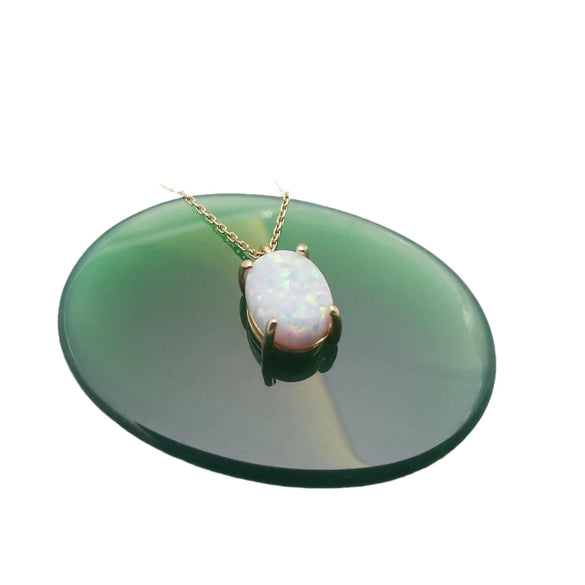 Wholesale Titanium Steel Retro Geometric Mixed Gemstone Pendant Necklace With Vacuum Plated 18K Real Gold For Women